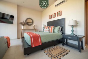 Estudio, 1 cama Queen size, cocina, vista al océano (Makare 303) | 1 habitación, decoración personalizada y muebles diferentes 