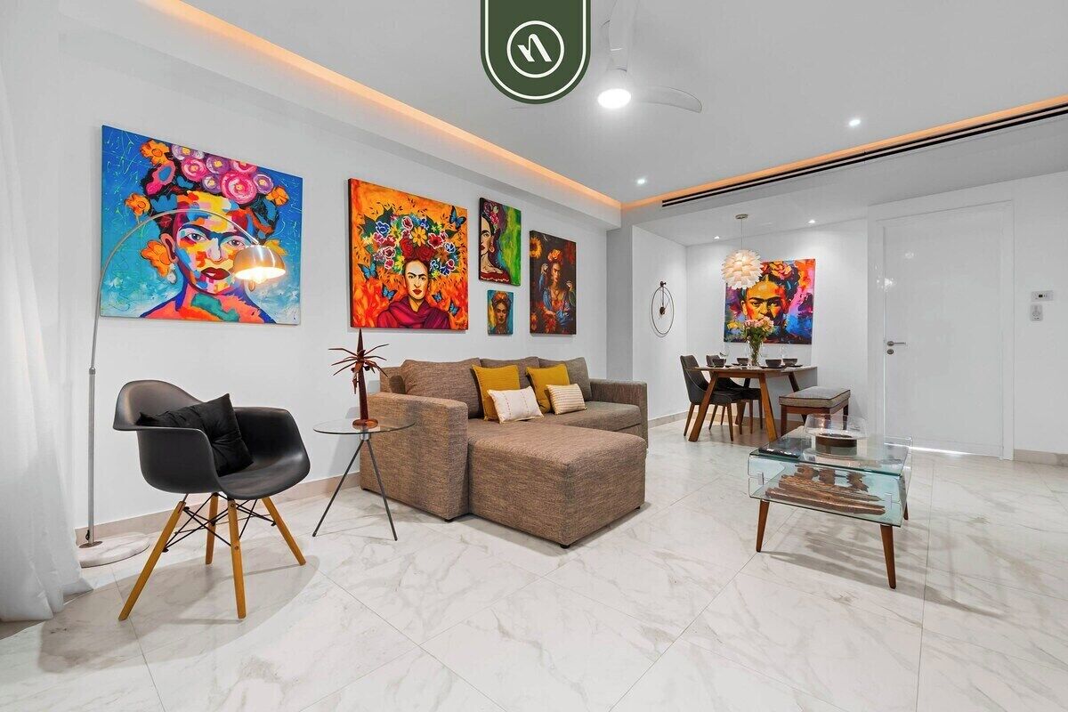 Condo, 1 King Bed with Sofa bed, Pool Access, Ocean View (DTerrace 405) | Living area