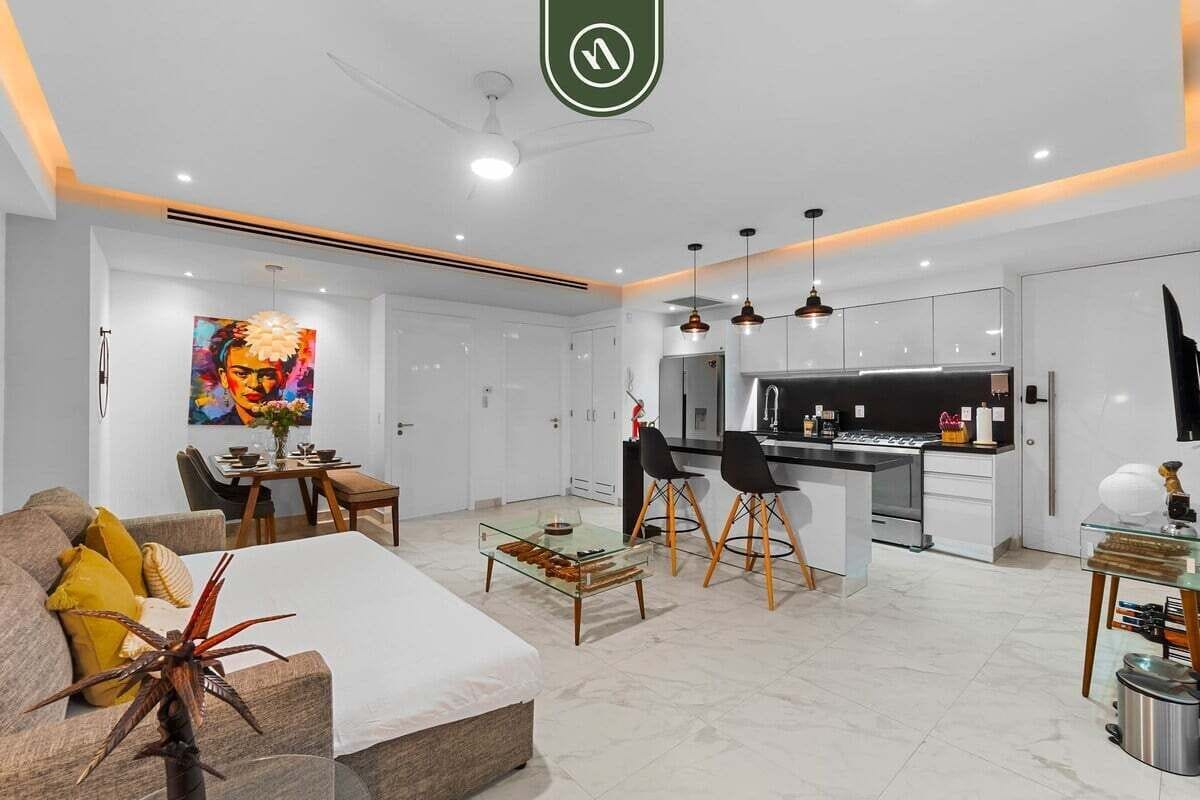 Apartment, 1 King-Bett und Schlafsofa, Poolzugang, Meerblick (DTerrace 405) | Wohnbereich