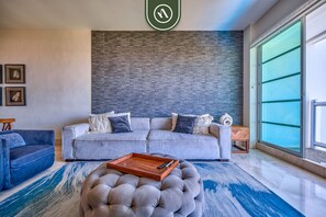 Apartment, Multiple Beds, Kitchen, Pool View (Seibal - 902) | Living area