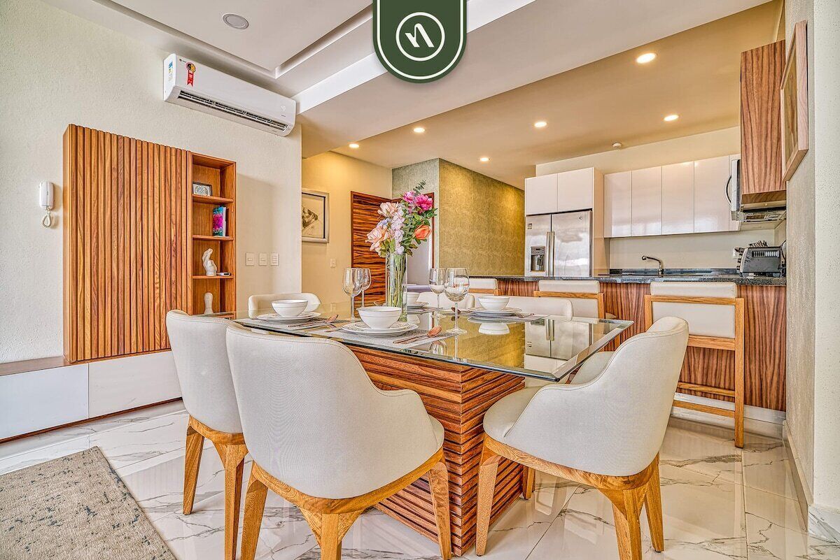 Condo, varias camas, balcón, vista a la alberca (Quinta San Miguel 502 T2) | Cocina privada