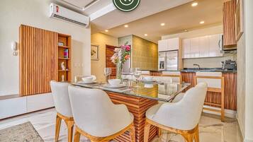 Condo, varias camas, balcón, vista a la alberca (Quinta San Miguel 502 T2) | Cocina privada
