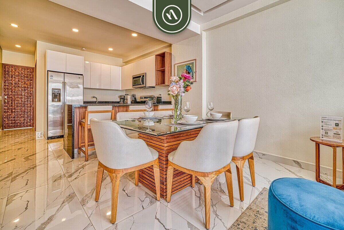 Condo, varias camas, balcón, vista a la alberca (Quinta San Miguel 502 T2) | Cocina privada