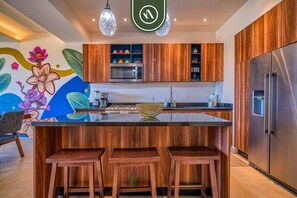 Private kitchen - Cozy Apt With Private Terrace - Pool - King Beds (Nuevo Nayarit)