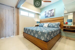 Condo, 1 King Bed with Sofa bed, Jetted Tub, Ocean View (Harbor 171 North Tower 804) | 1 bedroom, individually decorated, individually furnished, bed sheets - Elegant 1 BR Condo - Beachfront - Pools - King (Puerto Vallarta)