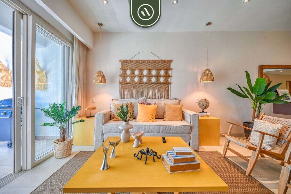 Apartment, Multiple Beds, Pool Access, Beach View (Taheima 2202) | Living area