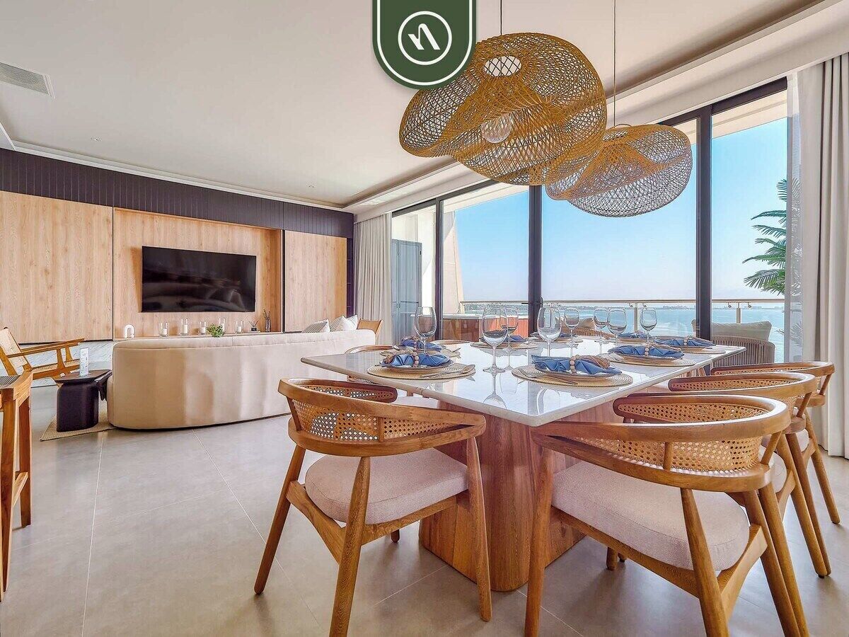 Appartement, plusieurs lits, terrasse, vue océan (Bahiban 404) | 3 chambres, décoration personnalisée, ameublement personnalisé