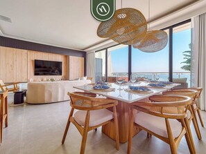 Departamento, varias camas, Terraza, vista al océano (Bahiban 404) | 3 habitaciones, decoración personalizada y muebles diferentes 