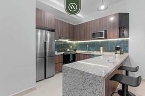 Condo, 1 Queen Bed, Terrace, Ocean View (Casa Galeana 404) | Private kitchen - Brand New 1 BR Condo Right Next to the Malecon (Puerto Vallarta)