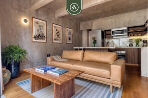 Condo, Multiple Beds, Patio, City View (Privada de FD 3B U1) | Living area | 42-inch flat-screen TV with digital channels