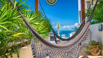 Departamento, 1 cama King size, cocina, vista a la playa (Nomada 5C) | Terraza o patio