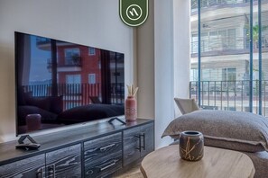 Appart'hÎtel, 1 trÚs grand lit, accÚs piscine, vue plage (Nomada 5C) | Intérieur