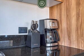 Apartment, 1 Queen Bed with Sofa bed, Kitchen, Ocean View (Zoho Skies T3 703) | Interior - Equipped 1BR Condo With Private Balcony - Pool (Puerto Vallarta)