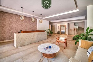 Condo, Multiple Beds, Pool Access, Ocean View (Pavilion Bucerias 205) | Lobby - 2BR Condo With Rooftop Pool - 2 Min Walk to Beach (Bucerías)