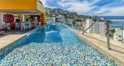 Chic Studio -rooftop Pool - Ocean View - King Bed