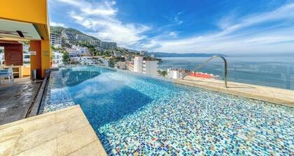 Chic Studio -rooftop Pool - Ocean View - King Bed