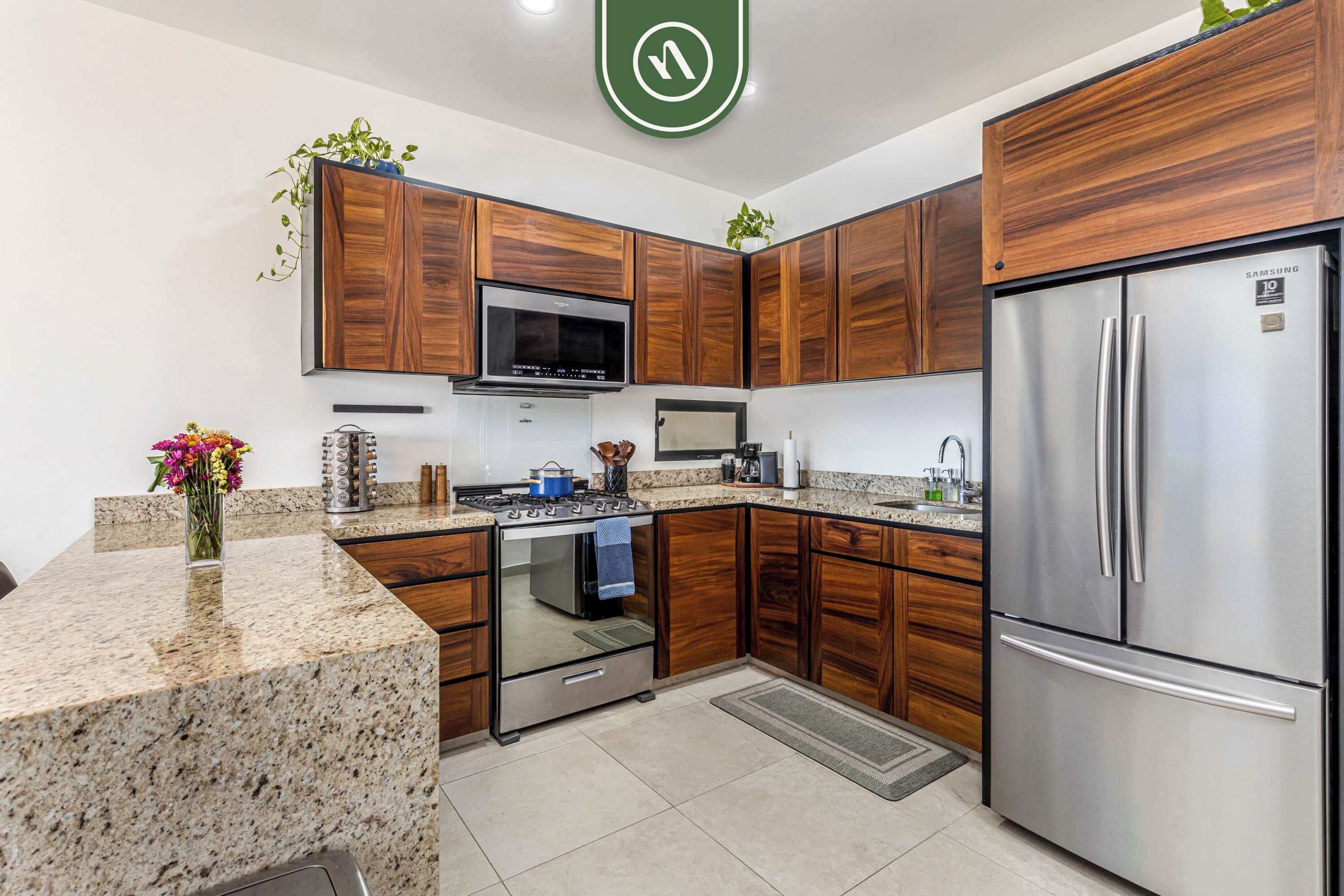 Apartment, Multiple Beds, Balcony, Ocean View (HD3-202) | Private kitchen | Coffee/tea maker, electric kettle, dining tables