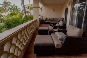 อพาร์ทเมนท์, หลายเตียง, ระเบียง, เห็นวิวมหาสมุทรบางส่วน (Las Mañanitas LM C208) | บริเวณที่พัก