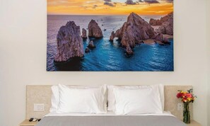 Studio, 1 King Bed, Balcony, City View (605 Tower 302) | 1 bedroom, individually decorated, individually furnished, bed sheets - Amazing Studio - Terrace Overlooking the Marina (Cabo San Lucas)