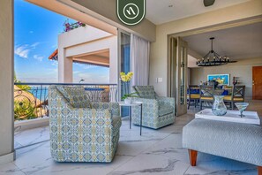Outdoor dining - Oceanview 3 BR Condo - Amazing View From Terrace (Puerto Vallarta)