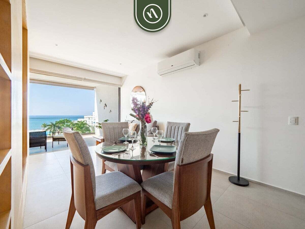公寓客房, 1 張特大雙人床及 1 張梳化床, 可使用泳池, 海景 (Aria Ocean T3 603) | 1 間睡房、獨特設計、獨特裝修、床單