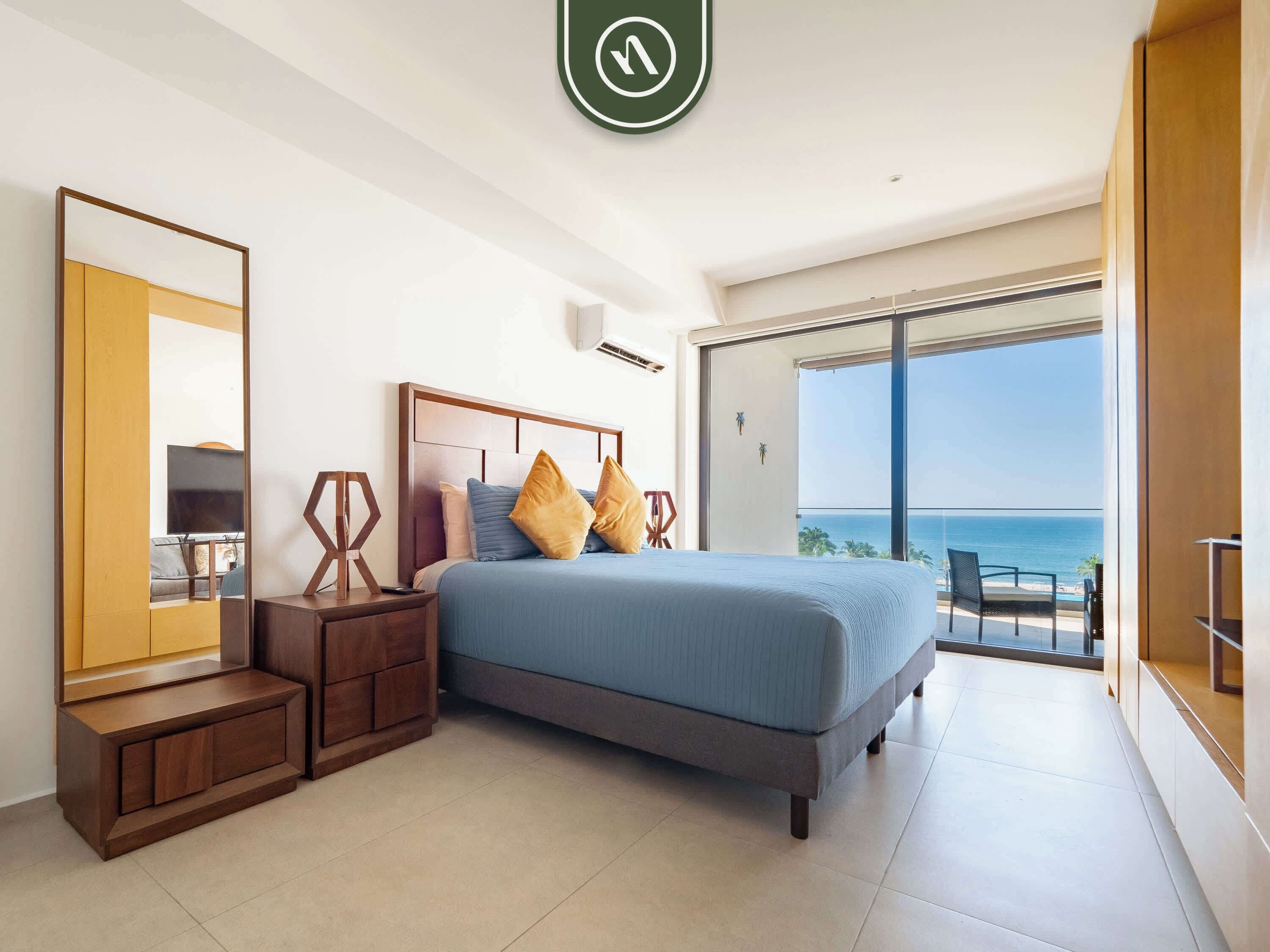 Apartment, 1 King-Bett und Schlafsofa, Küche, Meerblick (Aria Ocean T3 603) | 1 Schlafzimmer, individuell dekoriert, individuell eingerichtet