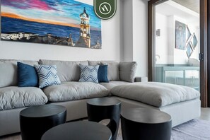 Condo, Multiple Beds, Pool Access, Ocean View (Las Verandas 503) | Living area | 42-inch flat-screen TV with digital channels, MP3 dock