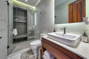 Condo, 2 Queen Beds, Jetted Tub, Ocean View (Madero 320 306) | Bathroom | Towels - Amazing 2BR Apt -private Balcony - Rooftop Pool (Puerto Vallarta)