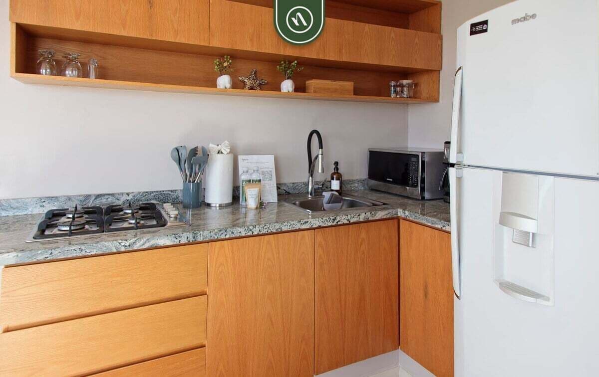 Appartement, 2 lits doubles, accès piscine, vue océan (Aria Ocean T1 702) | Cuisine privée