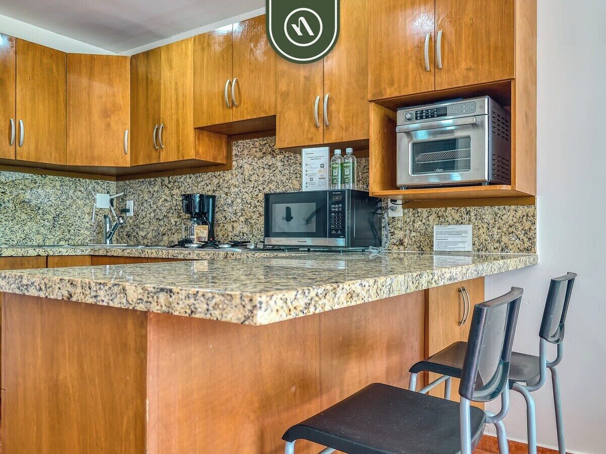 Departamento, varias camas, acceso a la alberca, vista a la playa (Aria Ocean T1 124) | Cocina privada