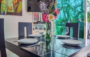 Apartment, Multiple Beds, Pool Access, Beach View (Aria Ocean T1 124) | Dining