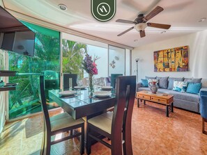 Apartment, Multiple Beds, Kitchen, Beach View (Aria Ocean T1 124) | Dining - Beachfront 2BR Condo With Pool and Beachclub (Nuevo Nayarit)