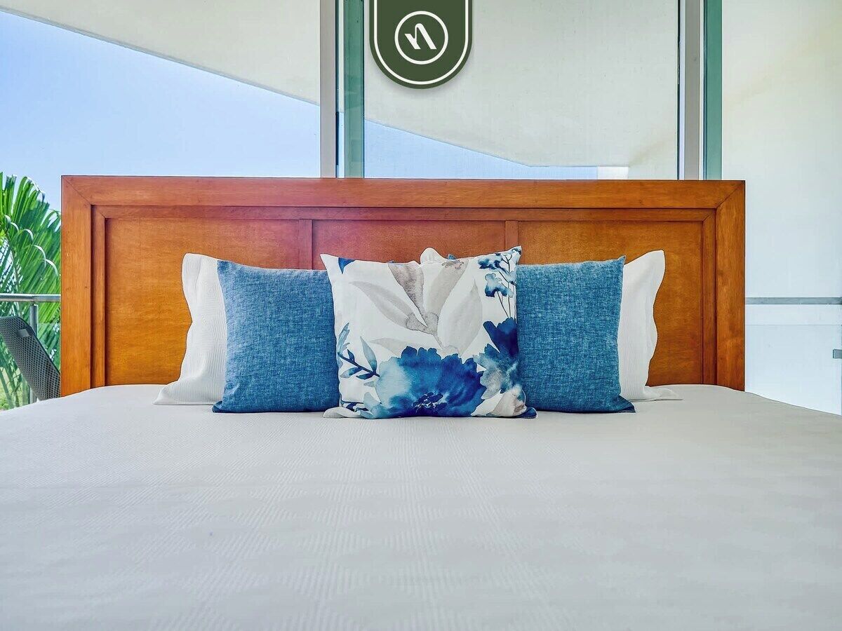 Appartement, Meerdere bedden, toegang tot zwembad, uitzicht op het strand (Aria Ocean T1 124) | 2 slaapkamers, individueel gedecoreerd, individueel gemeubileerd