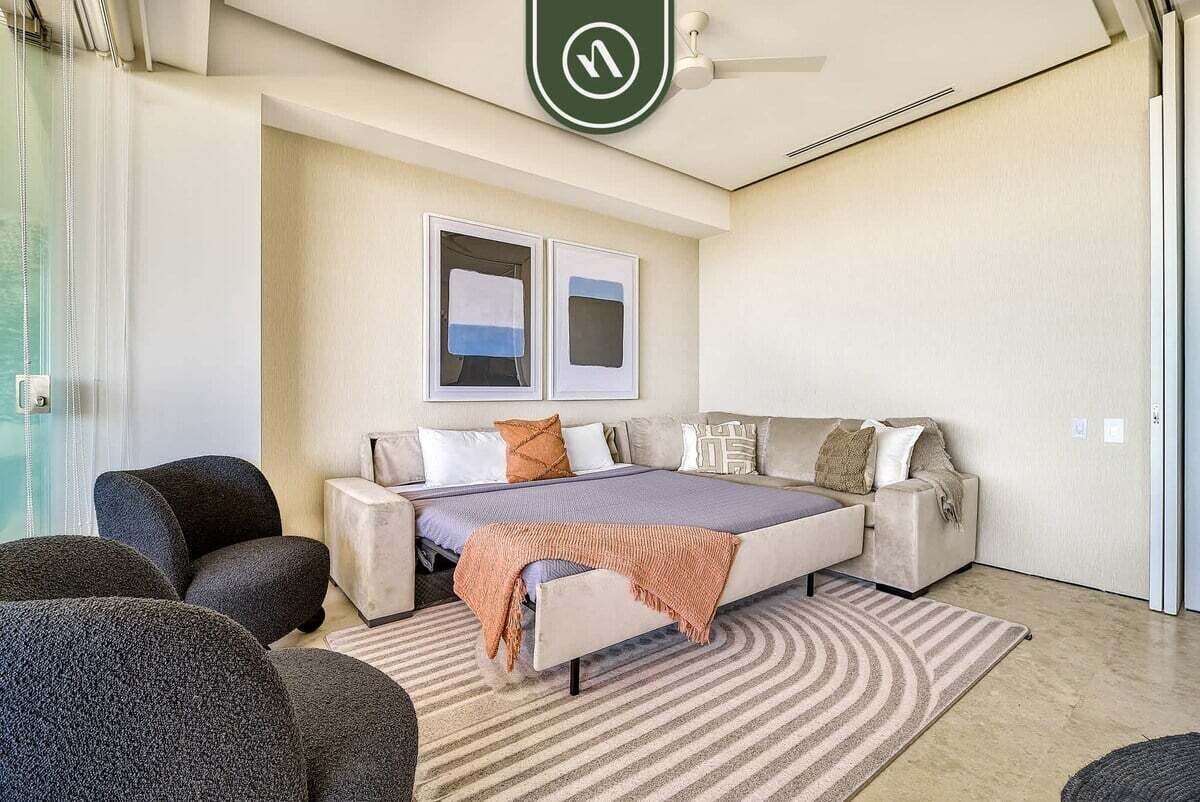Appartamento, 1 letto king con divano letto, idromassaggio, vista oceano (Soho PV 705) | Interni