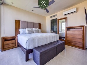Condo, varias camas, balcón, vista al océano (Aria Ocean T1 515) | 2 habitaciones, decoración personalizada y muebles diferentes 