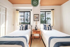 Condo, Multiple Beds, Balcony, Ocean View (One Beach Street 608 B) | 2 bedrooms, individually decorated, individually furnished, bed sheets