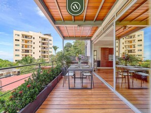 Apartment, Multiple Beds, Hot Tub, Ocean View (The Ava Unit 16) | Outdoor dining