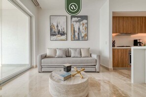 Condo, 1 King Bed with Sofa bed, Pool Access, Ocean View (Harbor 2602) | Living area