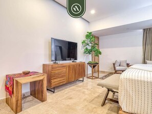 Condo, 1 King Bed with Sofa bed, Balcony, Ocean View (Harbor 171 Unit 1009) | 1 bedroom, individually decorated, individually furnished, bed sheets - New Oceanview Condo With Beach - Pools - Gym (Puerto Vallarta)