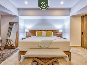 Apartment, 1 King Bed with Sofa bed, Kitchen, Ocean View (Harbor 171 Torre Norte 1009) | 1 bedroom, individually decorated, individually furnished, bed sheets - New Oceanview Condo With Beach - Pools - Gym (Puerto Vallarta)