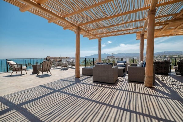 Terrace/patio - Cozy 1Br Apt - Pool - Gym - 2 Min to the Beach (Bucerías)