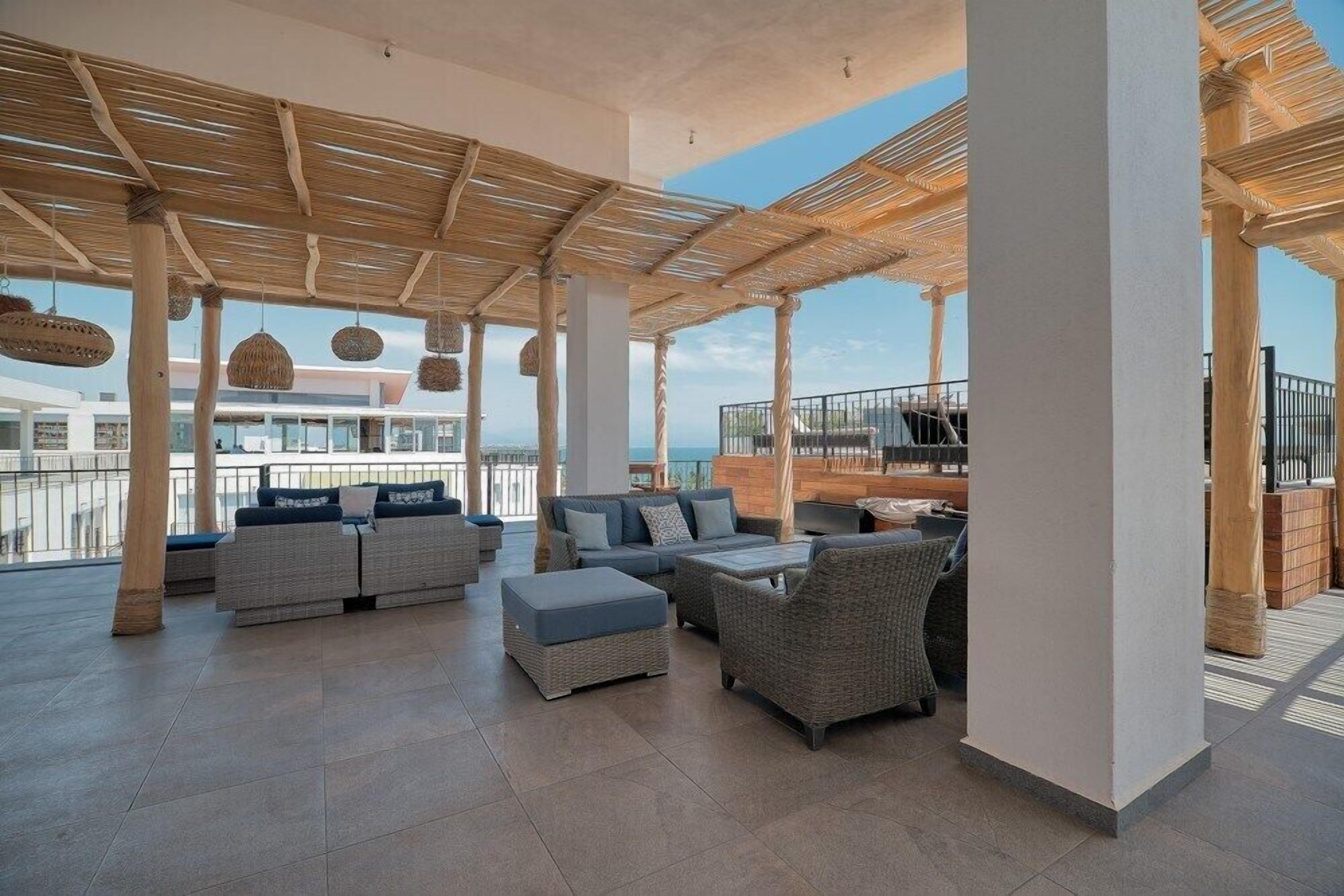 Leilighet, 1 dobbeltseng, kjøkken, havutsikt (Life Bucerias 412) | Terrasse/patio