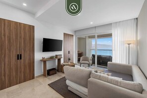 Condo, Multiple Beds, Pool Access, Ocean View (Harbor 171 Torre Norte 2409) | Living area - Beatiful Oceanview 1 BR Condo - Pool - Beach (Puerto Vallarta)