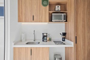 Studio, 1 très grand lit et 1 canapé-lit, balcon, vue sur l’océan (Harbor 171 Torre Norte 1210) | Cuisine privée