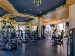 Studio, 1 très grand lit et 1 canapé-lit, balcon, vue sur l’océan (Harbor 171 Torre Norte 1210) | Centre d’entraînement physique
