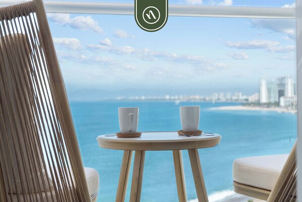 Studio, 1 King Bed, Kitchen, Ocean View (Harbor 171 Torre Norte TNJ10) | Outdoor dining - Luxury Oceanfront Studio - Beach - Pools - Gym (Puerto Vallarta)