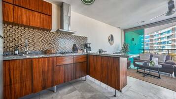 Appartement, plusieurs lits, cuisine, vue océan (Aria Ocean T2 251) | Intérieur