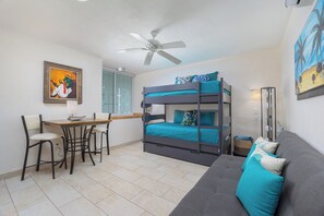 Condo, Multiple Beds, Kitchen, Beach View (Costa Dorada Costa 402) | Living area | 42-inch flat-screen TV with digital channels