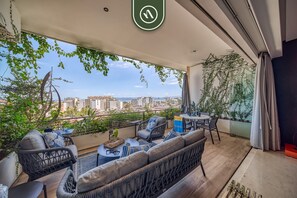 Appartement, plusieurs lits, cuisine, vue océan (Soho PV 104) | Vue de la chambre