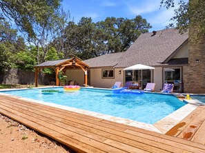 Outdoor pool, a heated pool